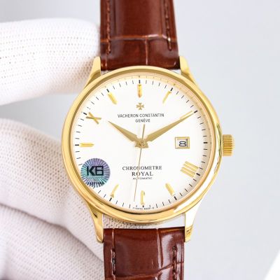 Vacheron Constantin Patrimony 9015 Movement 28800/H 316L Steel 40mm Gold Case Watch